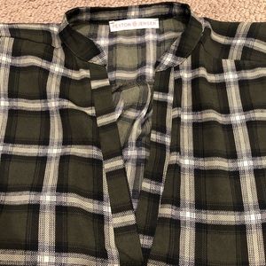 Peyton Jensen plaid pullover blouse